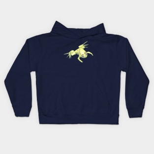 Weird Frog With Funny Eyelashes Digital Art Kids Hoodie